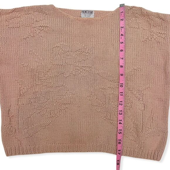 Vintage 80’s / 90’s SKYR Dusty Pink Cropped Knit Sweater - Picture 9 of 11